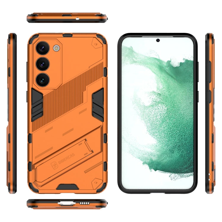 For Samsung Galaxy S23+ 5G Punk Armor 2 in 1 PC + TPU Shockproof Phone Case with Invisible Holder