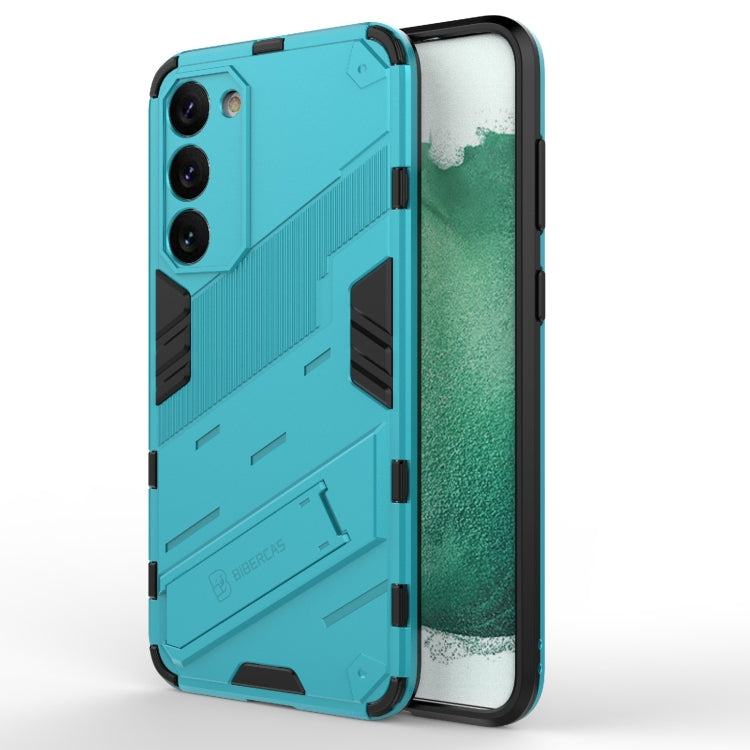 For Samsung Galaxy S23+ 5G Punk Armor 2 in 1 PC + TPU Shockproof Phone Case with Invisible Holder