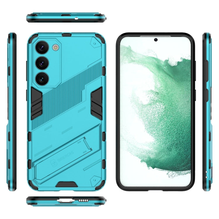 For Samsung Galaxy S23+ 5G Punk Armor 2 in 1 PC + TPU Shockproof Phone Case with Invisible Holder