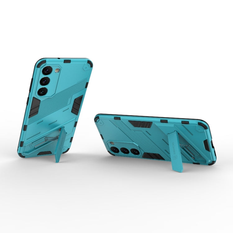 For Samsung Galaxy S23+ 5G Punk Armor 2 in 1 PC + TPU Shockproof Phone Case with Invisible Holder