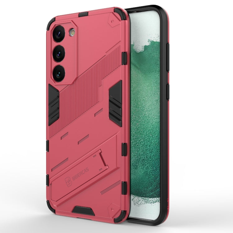 For Samsung Galaxy S23+ 5G Punk Armor 2 in 1 PC + TPU Shockproof Phone Case with Invisible Holder