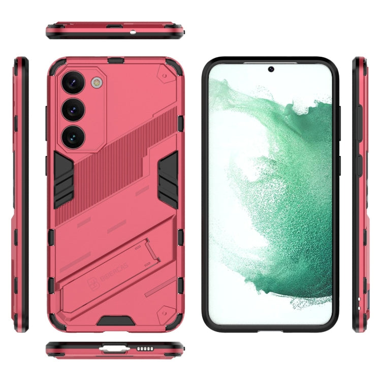For Samsung Galaxy S23+ 5G Punk Armor 2 in 1 PC + TPU Shockproof Phone Case with Invisible Holder