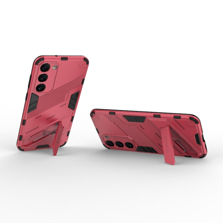For Samsung Galaxy S23+ 5G Punk Armor 2 in 1 PC + TPU Shockproof Phone Case with Invisible Holder