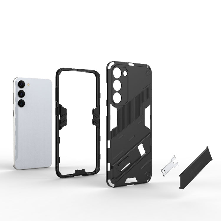 For Samsung Galaxy S23+ 5G Punk Armor 2 in 1 PC + TPU Shockproof Phone Case with Invisible Holder
