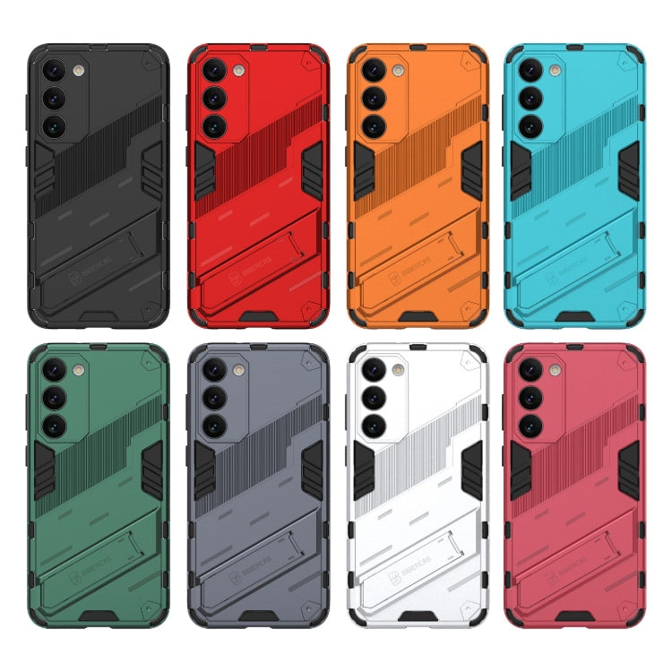 For Samsung Galaxy S23+ 5G Punk Armor 2 in 1 PC + TPU Shockproof Phone Case with Invisible Holder