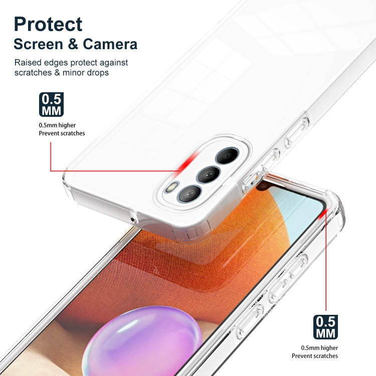 For Motorola Moto G31 / G41 3 in 1 Clear TPU Color PC Frame Phone Case