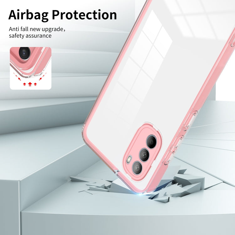 For Motorola Moto G31 / G41 3 in 1 Clear TPU Color PC Frame Phone Case