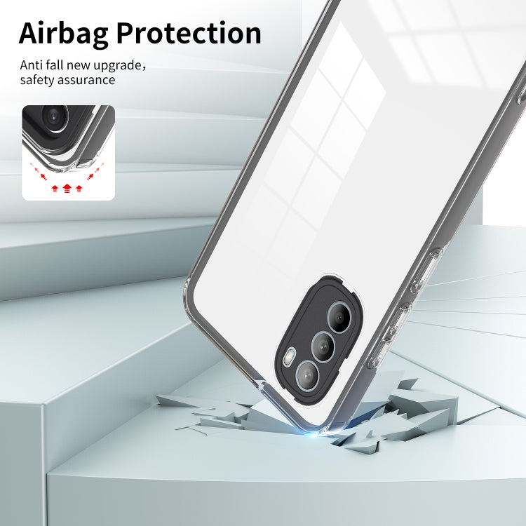 For Motorola Moto G31 / G41 3 in 1 Clear TPU Color PC Frame Phone Case