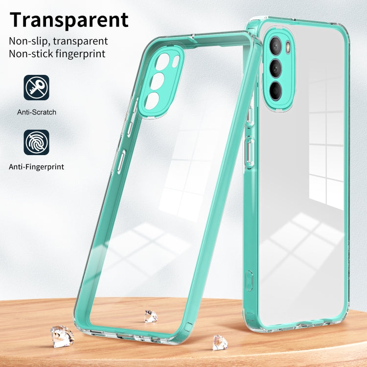 For Motorola Moto G31 / G41 3 in 1 Clear TPU Color PC Frame Phone Case