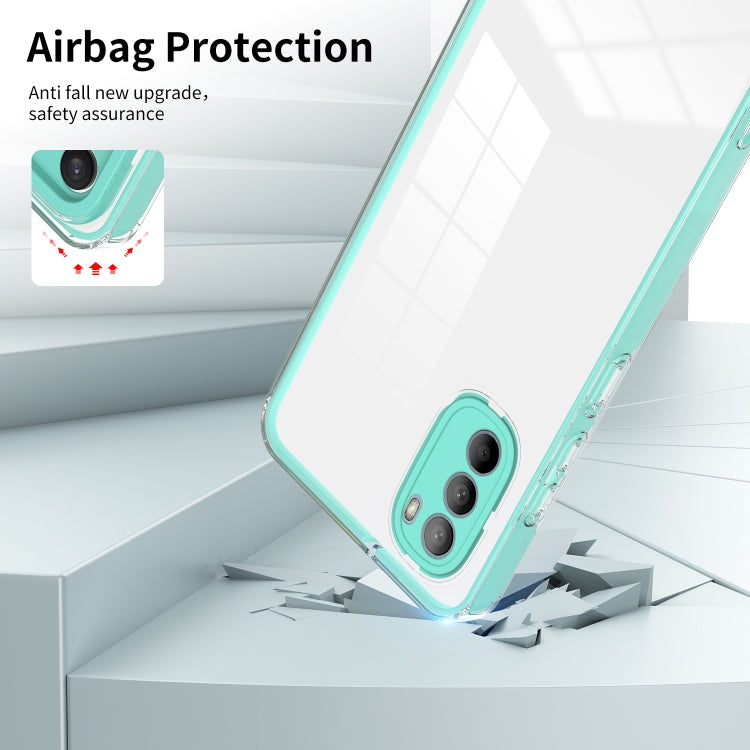 For Motorola Moto G31 / G41 3 in 1 Clear TPU Color PC Frame Phone Case