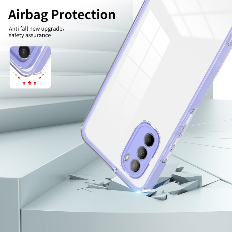 For Motorola Moto G31 / G41 3 in 1 Clear TPU Color PC Frame Phone Case
