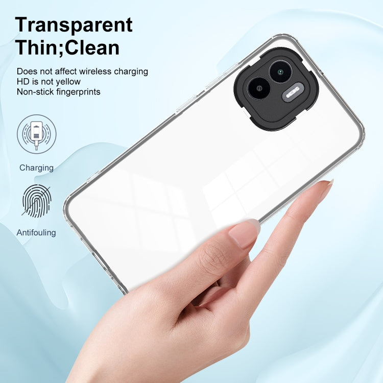 For Xiaomi Redmi A1 3 in 1 Clear TPU Color PC Frame Phone Case