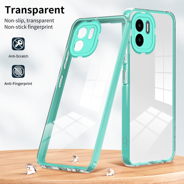 For Xiaomi Redmi A1 3 in 1 Clear TPU Color PC Frame Phone Case