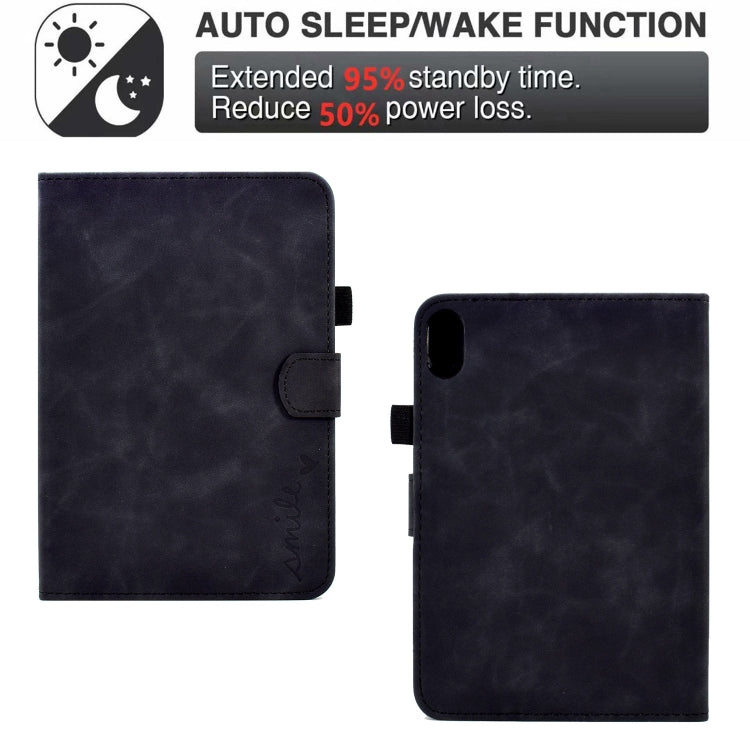 For iPad 10th Gen 10.9 2022 Embossed Smile Flip Tablet Leather Smart Case