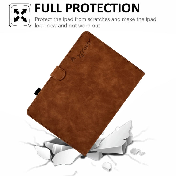 For iPad 10th Gen 10.9 2022 Embossed Smile Flip Tablet Leather Smart Case