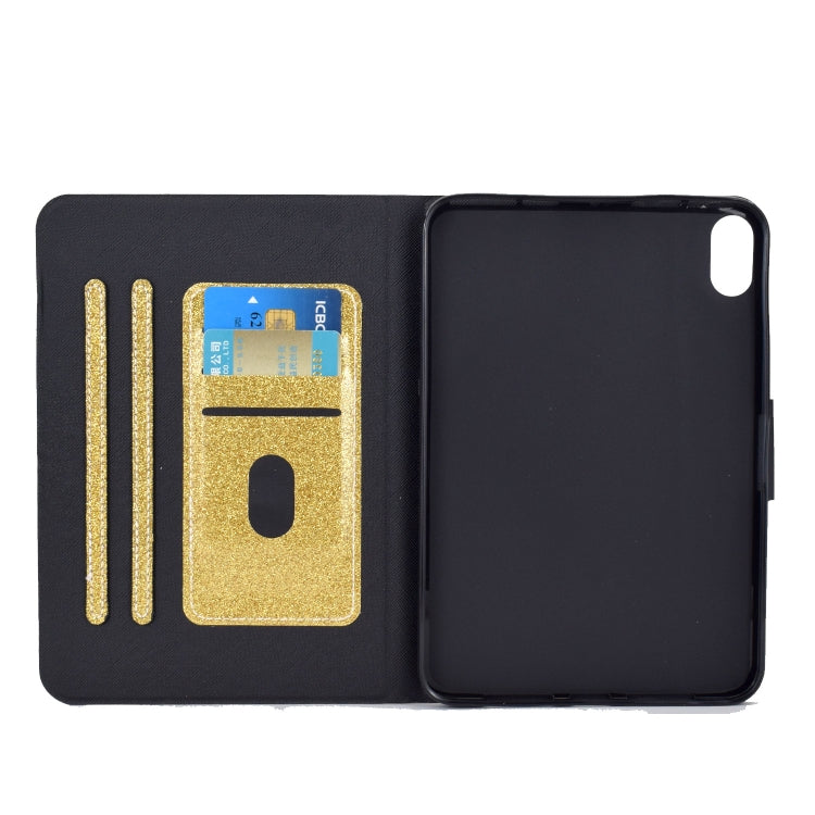 For  iPad 10th Gen 10.9 2022 Varnish Glitter Powder Smart Leather Tablet Case