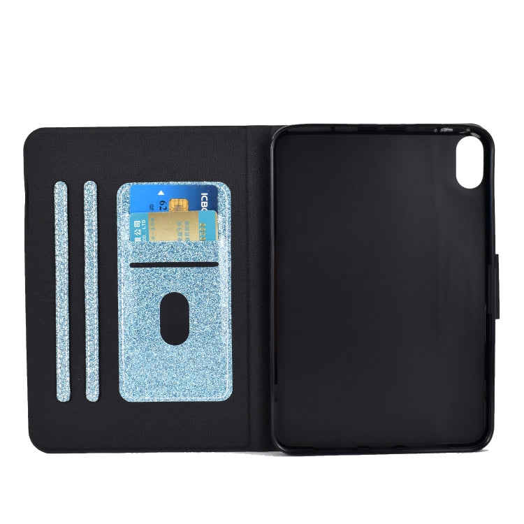 For  iPad 10th Gen 10.9 2022 Varnish Glitter Powder Smart Leather Tablet Case