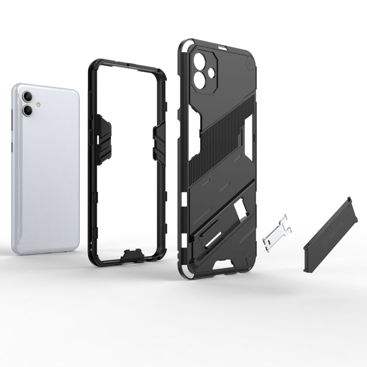 For Samsung Galaxy A04 4G Punk Armor 2 in 1 PC + TPU Shockproof Phone Case