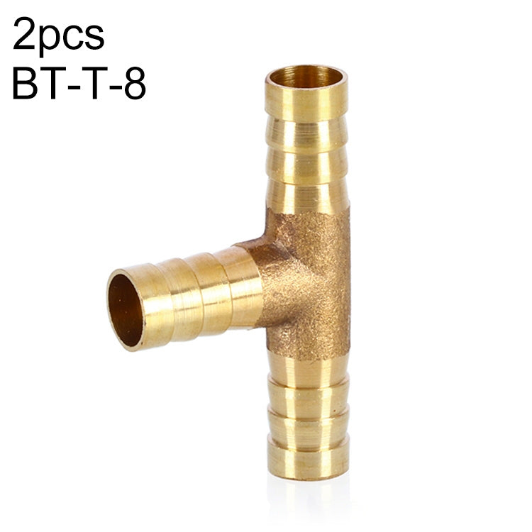 LAIZE 10pcs Pagoda T-type Three Way Pneumatic Components, Caliber:8mm
