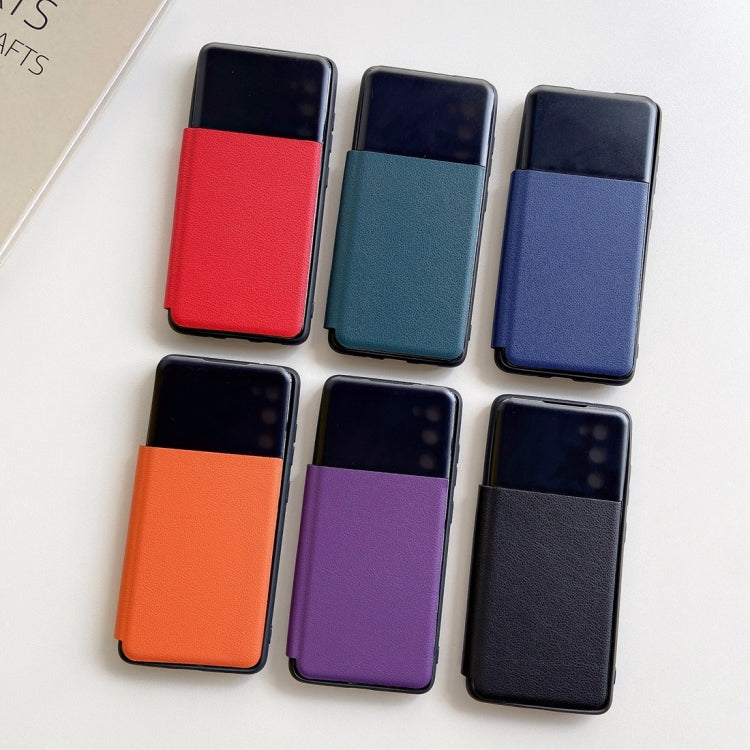 For Samsung Galaxy S20 FE Half Display Adsorption Leather Phone Case