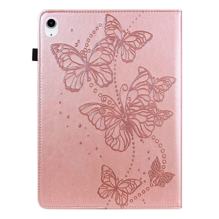 For iPad 10th Gen 10.9 2022 Embossed Butterfly Leather Tablet Case