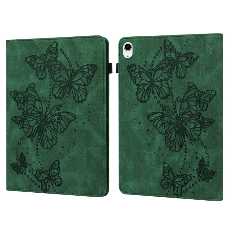 For iPad 10th Gen 10.9 2022 Embossed Butterfly Leather Tablet Case