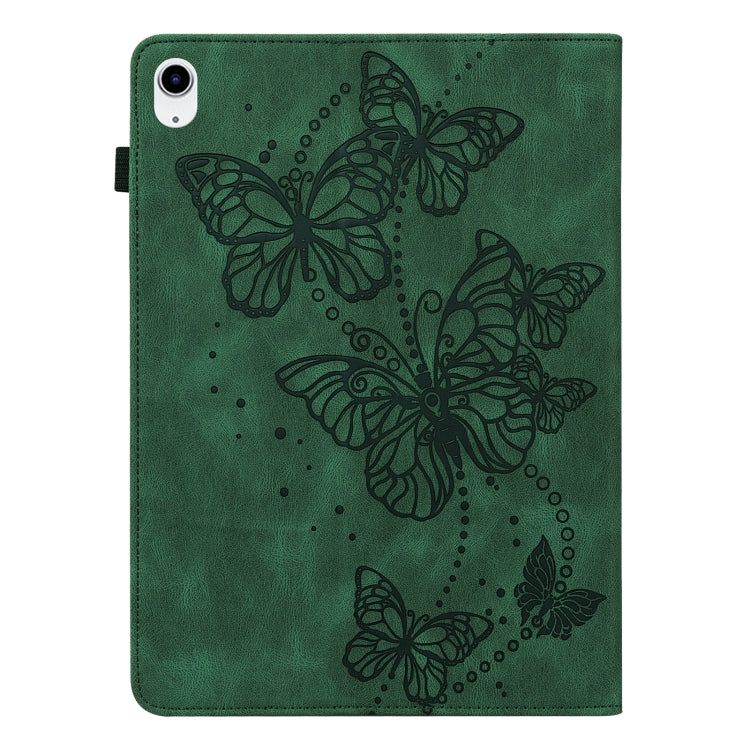 For iPad 10th Gen 10.9 2022 Embossed Butterfly Leather Tablet Case