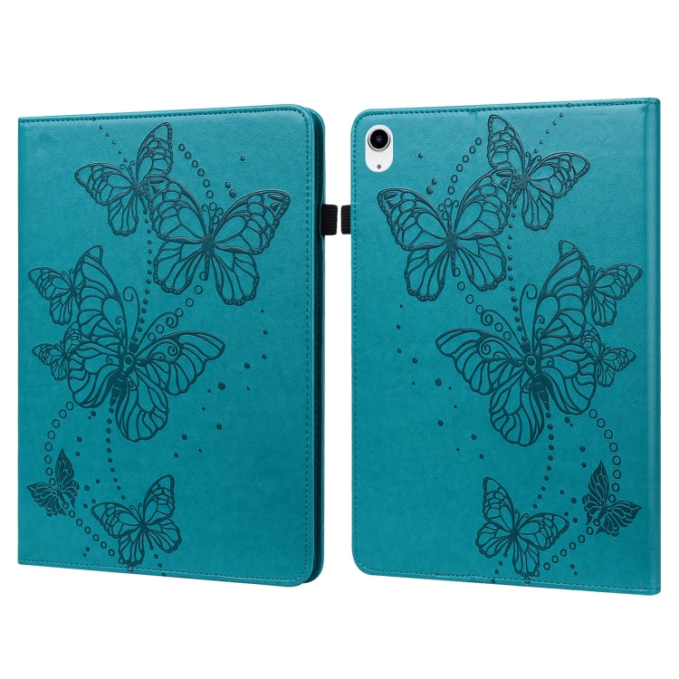 For iPad 10th Gen 10.9 2022 Embossed Butterfly Leather Tablet Case