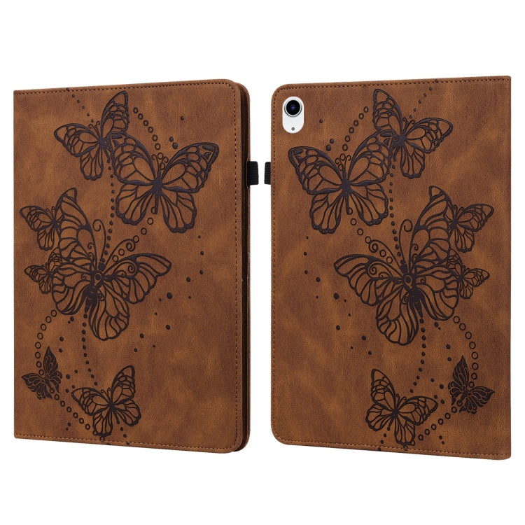For iPad 10th Gen 10.9 2022 Embossed Butterfly Leather Tablet Case