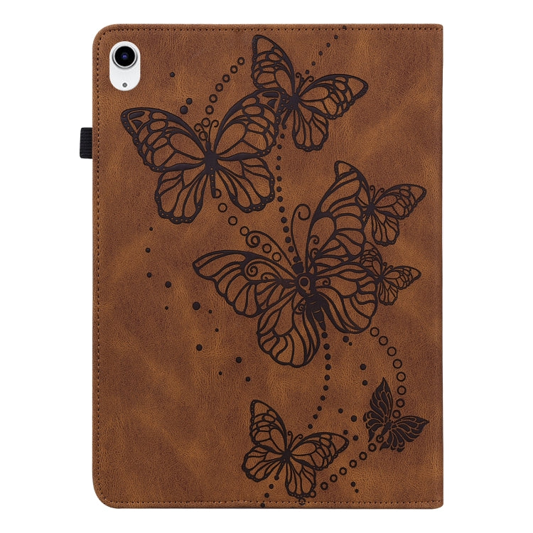 For iPad 10th Gen 10.9 2022 Embossed Butterfly Leather Tablet Case