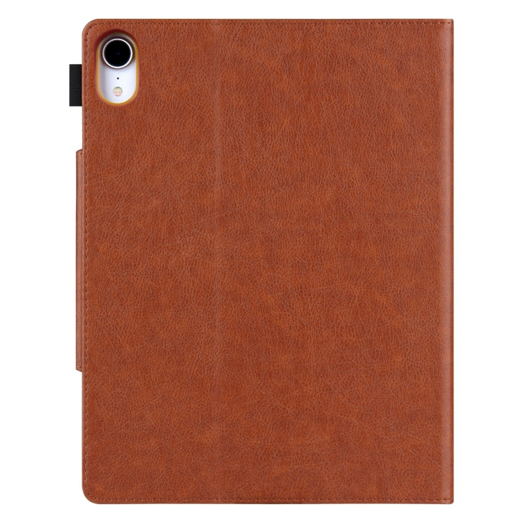 For iPad 10th Gen 10.9 2022 Solid Color Metal Buckle Leather Smart Tablet Case