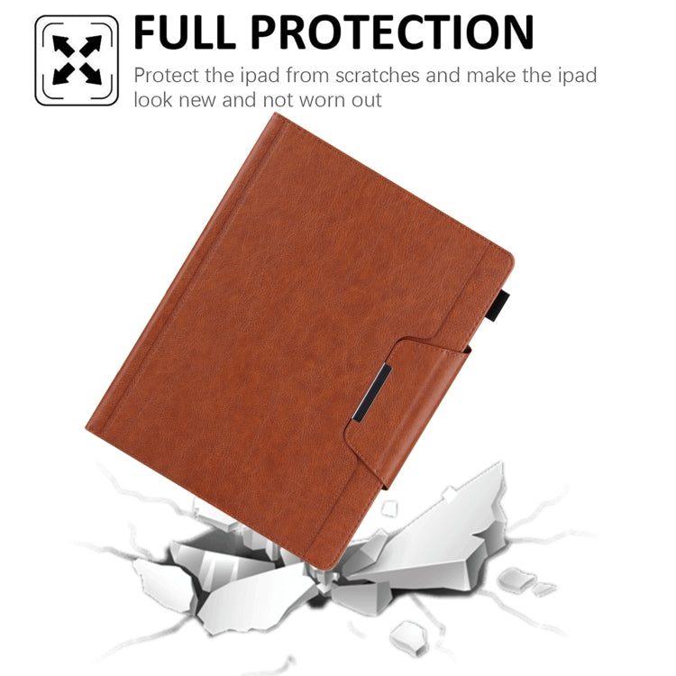 For iPad 10th Gen 10.9 2022 Solid Color Metal Buckle Leather Smart Tablet Case