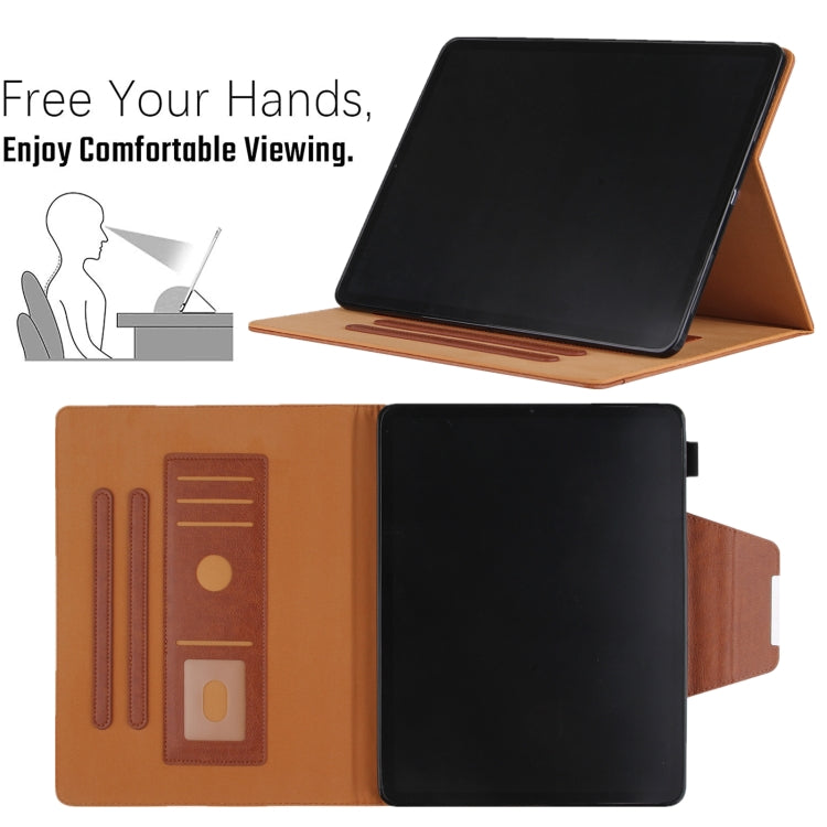 For iPad 10th Gen 10.9 2022 Solid Color Metal Buckle Leather Smart Tablet Case