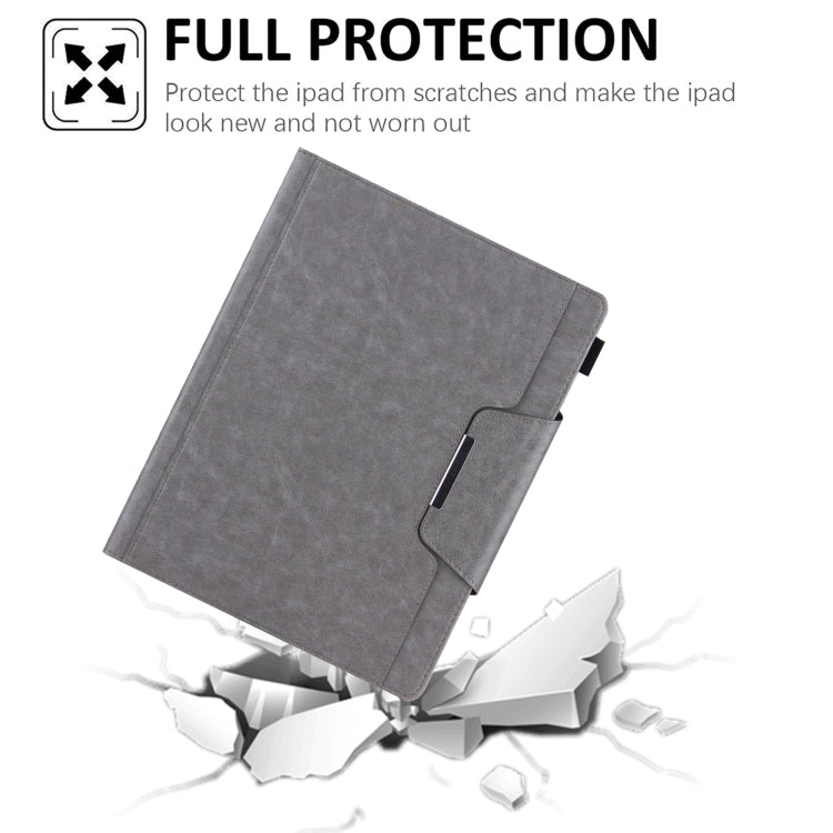 For iPad 10th Gen 10.9 2022 Solid Color Metal Buckle Leather Smart Tablet Case