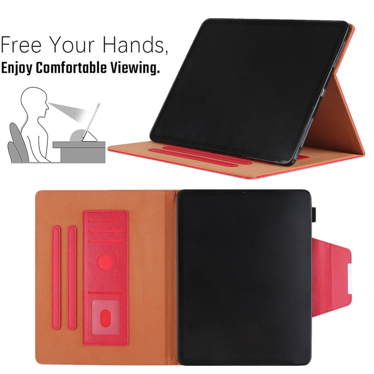 For iPad 10th Gen 10.9 2022 Solid Color Metal Buckle Leather Smart Tablet Case