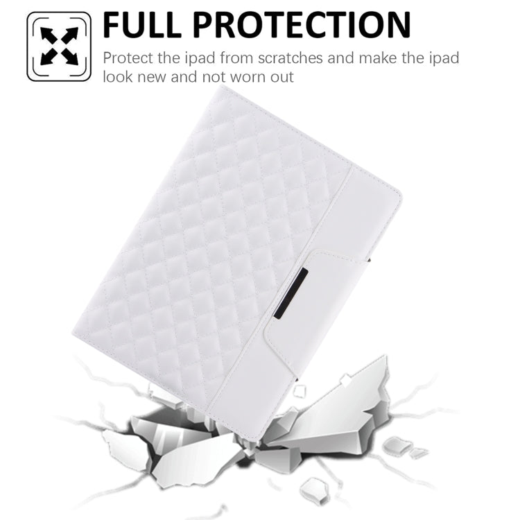 For iPad 10th Gen 10.9 2022 Grid Metal Buckle Leather Smart Tablet Case