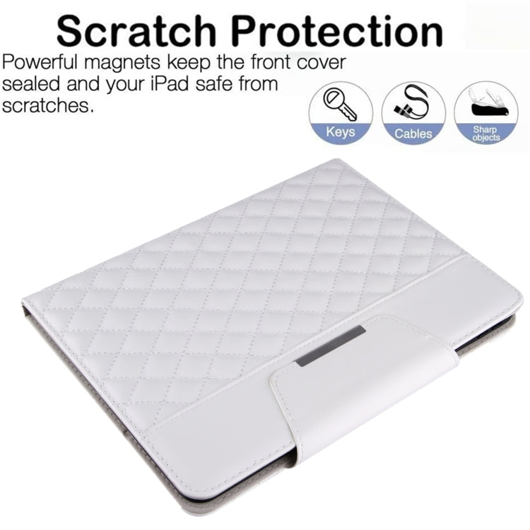 For iPad 10th Gen 10.9 2022 Grid Metal Buckle Leather Smart Tablet Case