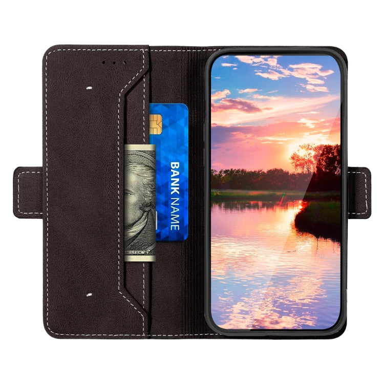 For Samsung Galaxy S23 5G Stitching Side-Magnetic RFID Leather Phone Case