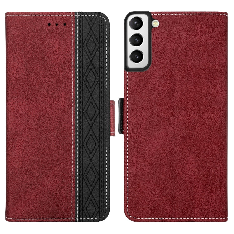 For Samsung Galaxy S23+ 5G Stitching Side-Magnetic RFID Leather Phone Case