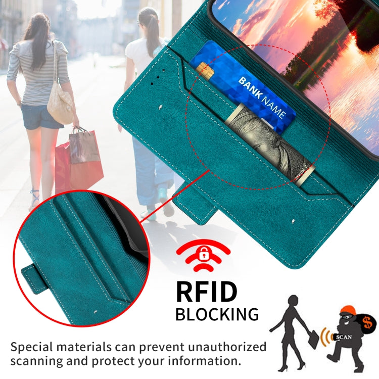 For Samsung Galaxy S23 Ultra 5G Stitching Side-Magnetic RFID Leather Phone Case