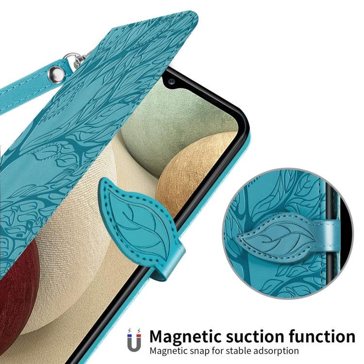 For Samsung Galaxy A14 5G Life Tree Embossing Pattern Leather Phone Case