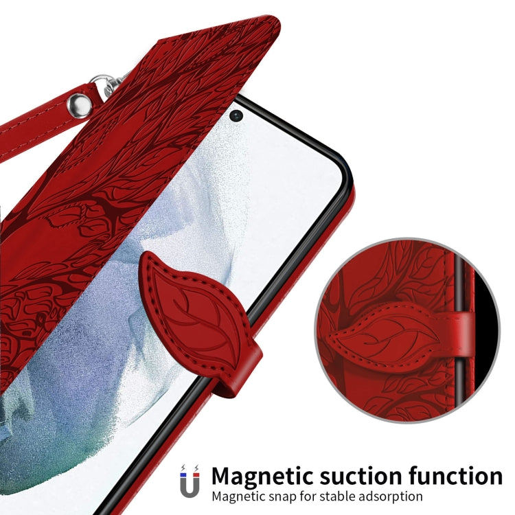 For Samsung Galaxy S23 5G Life Tree Embossing Pattern Leather Phone Case