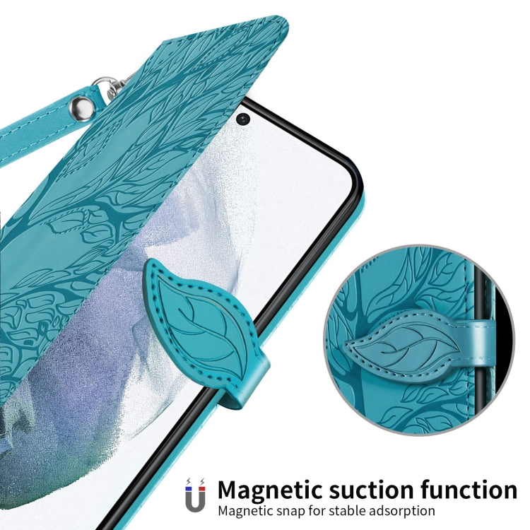 For Samsung Galaxy S23 5G Life Tree Embossing Pattern Leather Phone Case