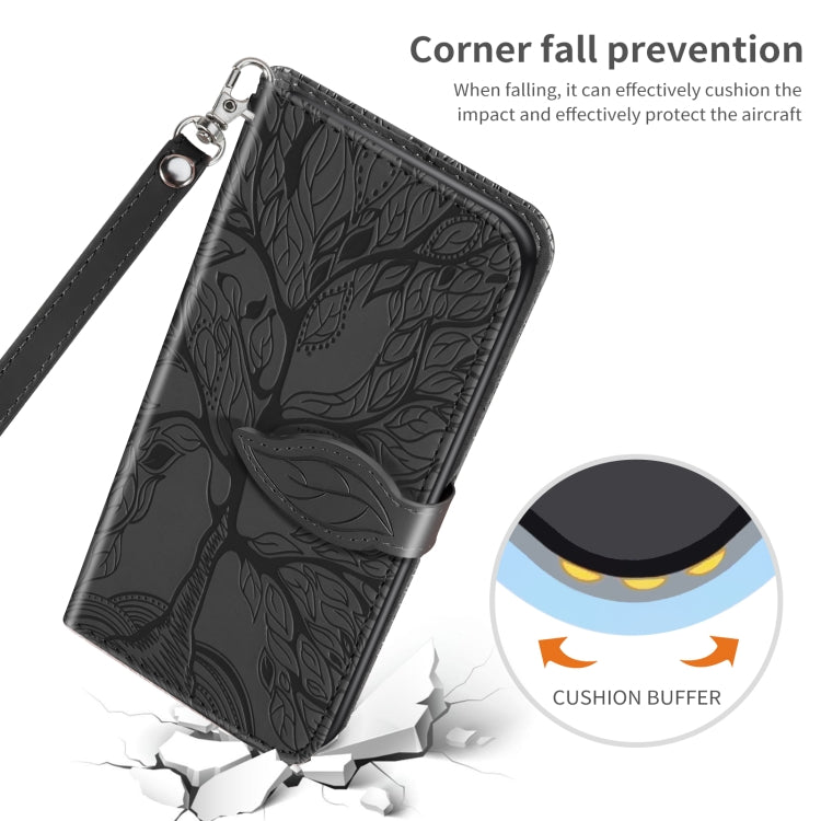 For Samsung Galaxy S23 Ultra 5G Life Tree Embossing Pattern Leather Phone Case