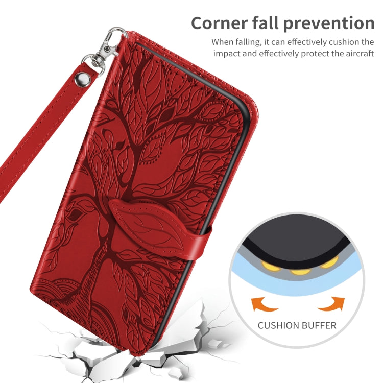 For Samsung Galaxy S23 Ultra 5G Life Tree Embossing Pattern Leather Phone Case