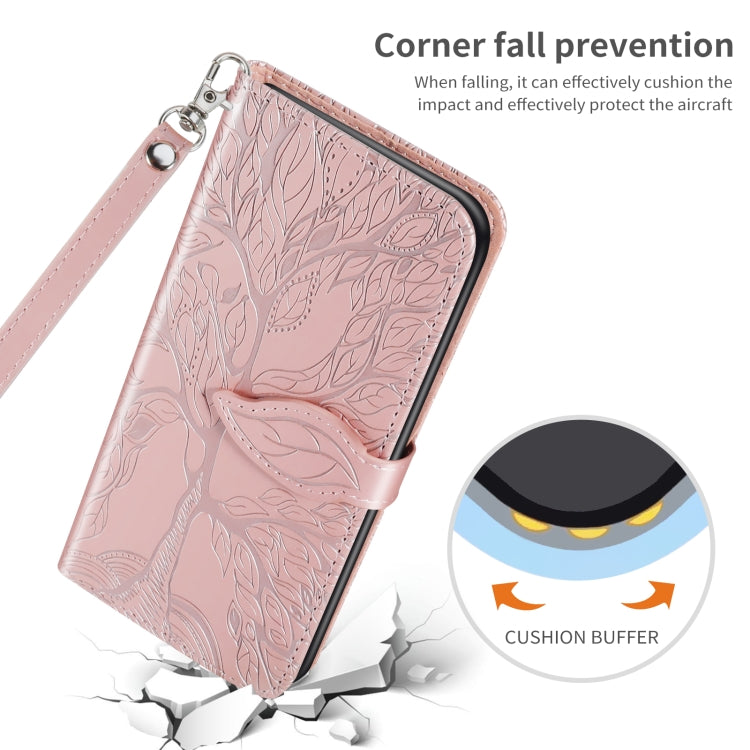 For Samsung Galaxy S23 Ultra 5G Life Tree Embossing Pattern Leather Phone Case