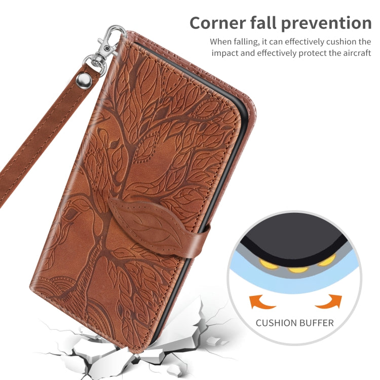 For Samsung Galaxy S23 Ultra 5G Life Tree Embossing Pattern Leather Phone Case