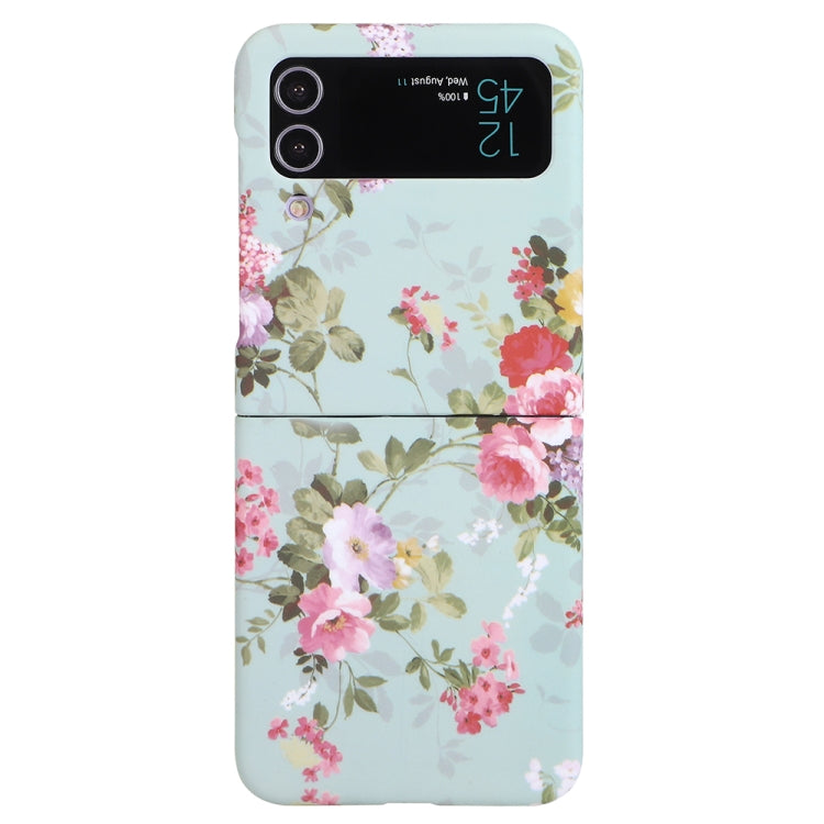 For Samsung Galaxy Z Flip4 5G Flowers Pattern Folded Shockproof Phone Case