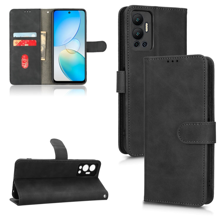 For Infinix Hot 12 Skin Feel Magnetic Flip Leather Phone Case