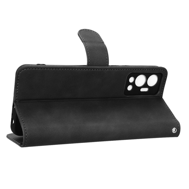 For Infinix Hot 12 Skin Feel Magnetic Flip Leather Phone Case
